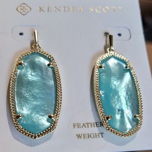 NWT KENDRA SCOTT ELLE EARRINGS IN GOLD